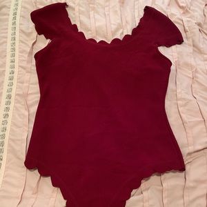 Scallop bodysuit